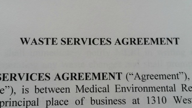 medical waste contract
