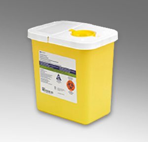 Yellow trace chemo collection container