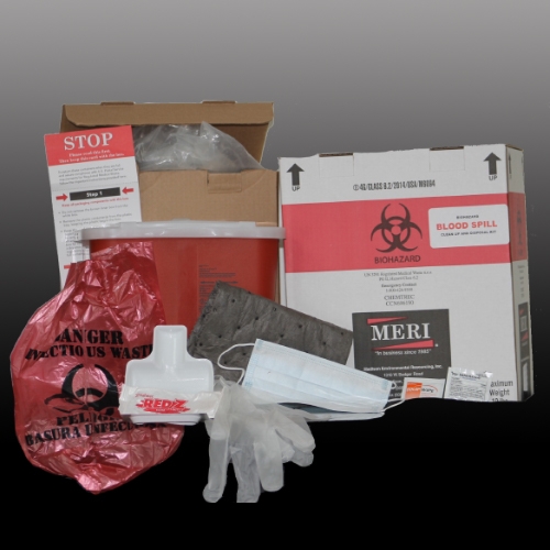 blood spill clean up and disposal kit