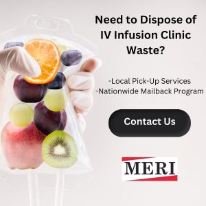 Clinician holding IV Bag Filled with Fruit for iv infusion clinics
